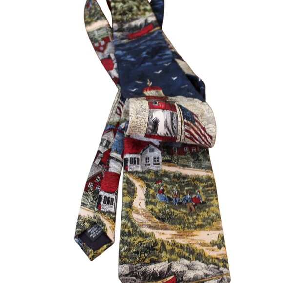 TIE SALE! Necktie Americana Series Lighting The Way EUC, Tango Max Raab - Picture 10 of 11